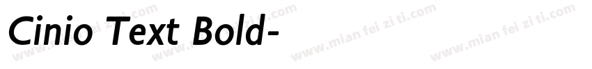 Cinio Text Bold字体转换